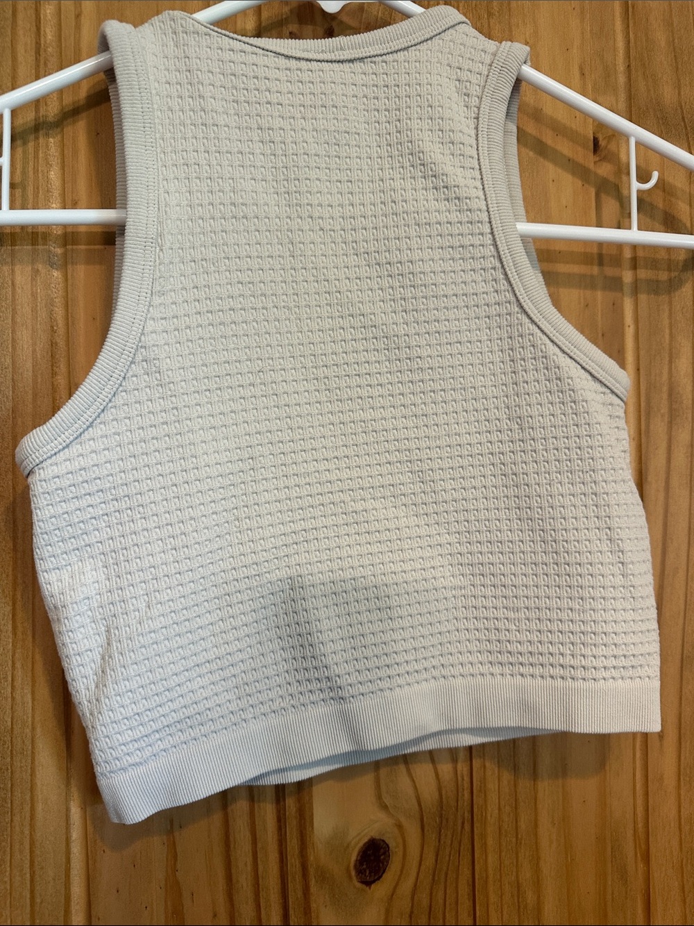 Together Light Gray Waffle Crop Tank - Picture 4 of 6